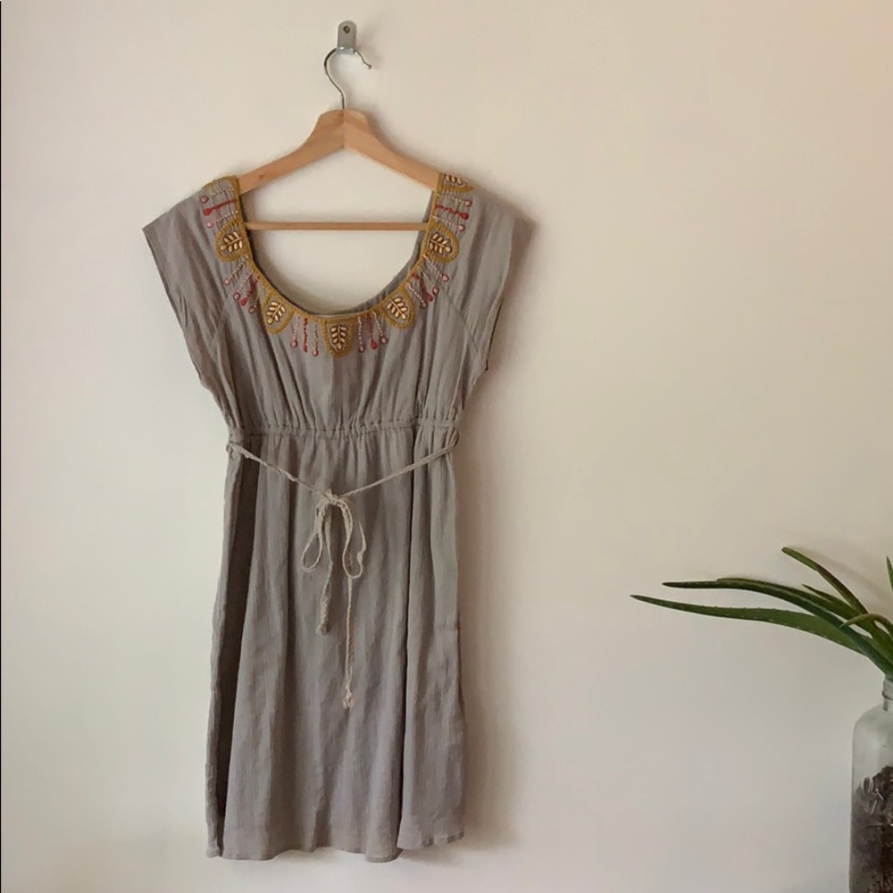 Embroidered colorful dress